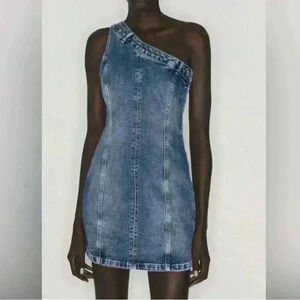 🔥🔥Zara Asymmetrical denim dress
